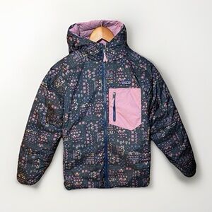 Patagonia Reversible Kids Youth Size XL 14 Tricolor Geometric Puffer Jacket Coat
